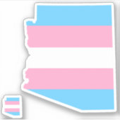 Arizona Pride gestreepte transgender vlag Sticker (Voorkant)