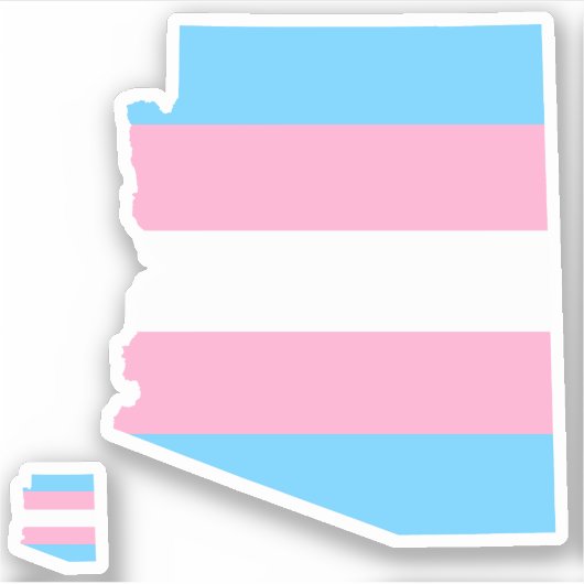Arizona Pride gestreepte transgender vlag Sticker (Voorkant)