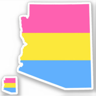 arizona pride gestript panseksuele vlag sticker