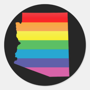 arizona pride. gestript. ronde sticker