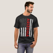 Arizona Pride Retro Oude Amerikaanse vlag T-shirt (Voorkant volledig)