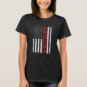 Arizona Pride Retro Vintage Oude Amerikaanse Vlag T-shirt