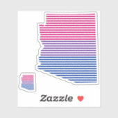 arizona pride strepen bisexual flag sticker (Vel)