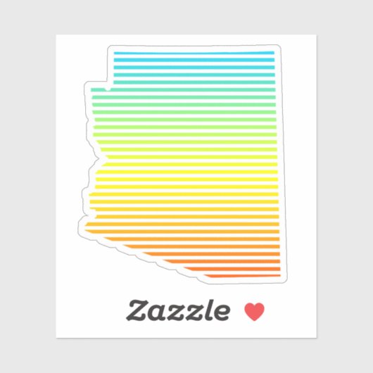 arizona pride striped rainbow fade vlag sticker (Vel)