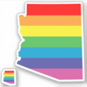 arizona pride striped regenboogvlag sticker (Voorkant)