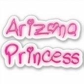 Arizona Princess Pink Sticker (Voorkant)