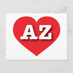 Arizona Red Heart - Ik hou van AZ Briefkaart