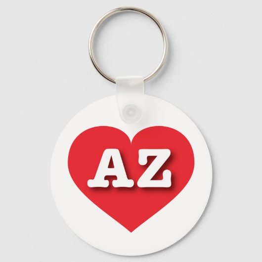 Arizona Red Heart - Ik hou van AZ Sleutelhanger (Voorkant)