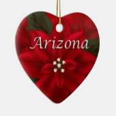 Arizona Red Poinsettia Heart Keepomwille Ornament (Rechts)