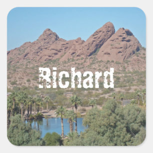 Arizona Red Rock Landscape Photo Southwest Vierkante Sticker