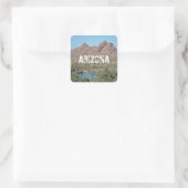 Arizona Red Rock Landscape Photo Southwest Vierkante Sticker (Tas)