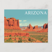  Arizona Red Rocks Travel Retro Briefkaart (Voorkant)