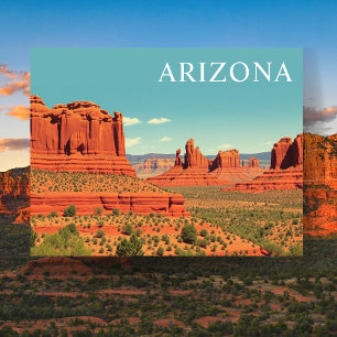 Arizona Red Rocks Travel Retro Briefkaart
