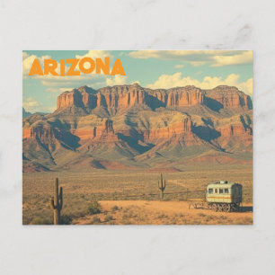 Arizona Red Rocks Vintage Travel Briefkaart