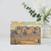 Arizona Red Rocks Vintage Travel Briefkaart (Staand voorkant)