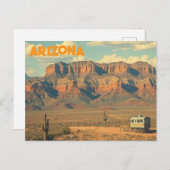 Arizona Red Rocks Vintage Travel Briefkaart (Voorkant / Achterkant)
