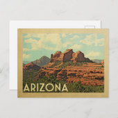 Arizona Red Rocks Vintage Travel Briefkaart (Voorkant / Achterkant)