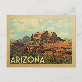Arizona Red Rocks Vintage Travel Briefkaart