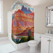 Arizona Red Shower Curtain Douchegordijn (In situ)