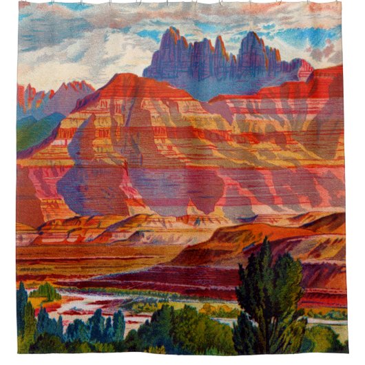 Arizona Red Shower Curtain Douchegordijn (Voorkant)