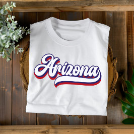 Arizona Red White and Blue Vintage Script T-shirt