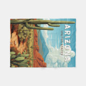 Arizona Reis Kunst Vintage Fleece Deken (Voorkant (Horizontaal))