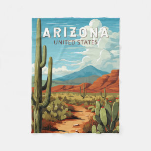 Arizona Reis Kunst Vintage Fleece Deken