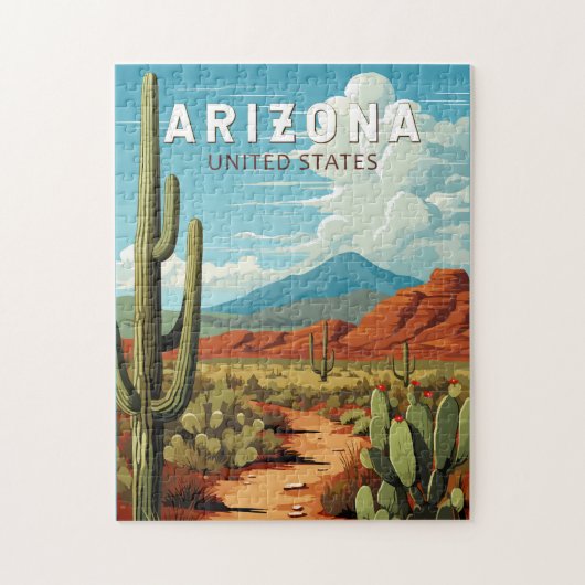 Arizona Reis Kunst Vintage Legpuzzel (Verticaal)