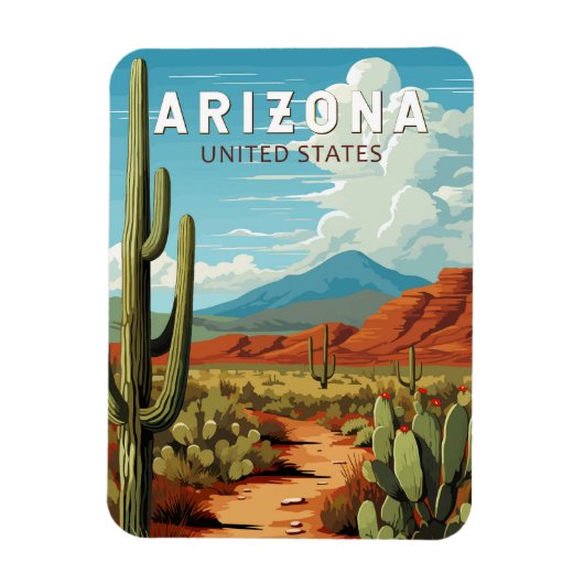 Arizona Reis Kunst Vintage Magneet (Verticaal)