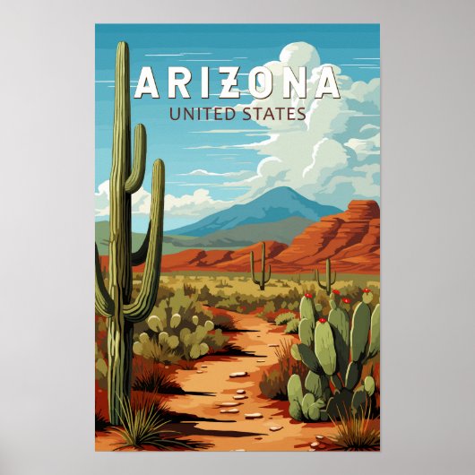Arizona Reis Kunst Vintage Poster (Voorkant)