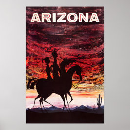 Arizona Reisposter Woestijn Zonsondergang Kunst Co Poster
