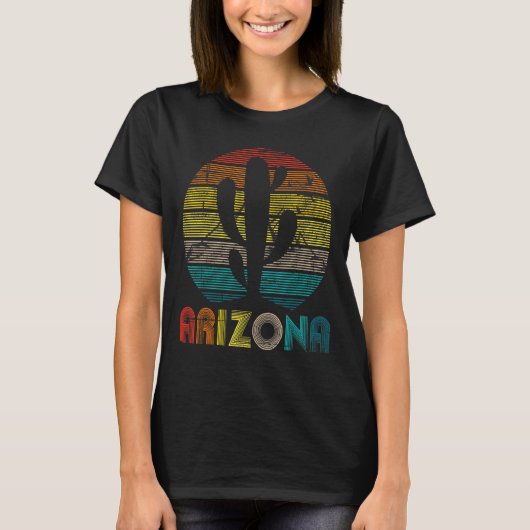 Arizona  Retro Mannen Vrouwen AZ Grafisch T-shirt (Voorkant)