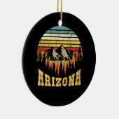 Arizona Retro  Mountains Natuur Hiking Keramisch Ornament (Rechts)