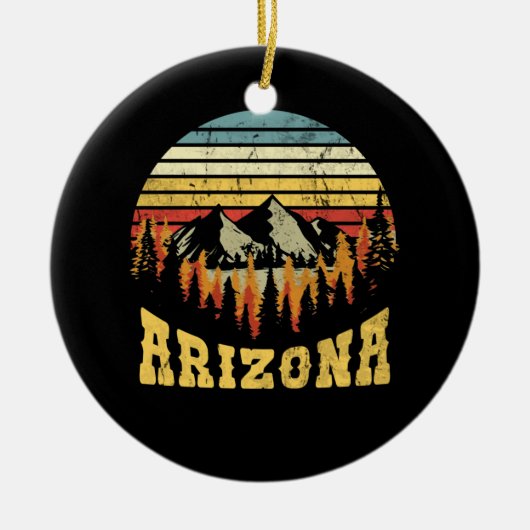 Arizona Retro  Mountains Natuur Hiking Keramisch Ornament (Voorkant)