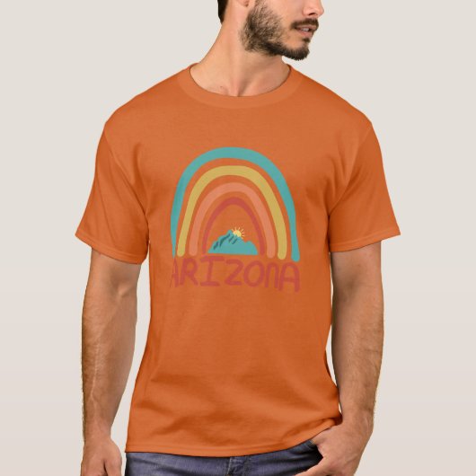 Arizona Retro regenboog Arizona Mountain Sou T-shirt (Voorkant)