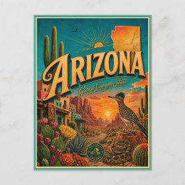 Arizona Retro Reis Souvenir Prentbriefkaart Briefkaart