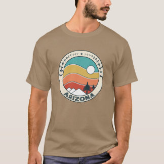 Arizona Retro  zonsondergang Arizona Mountain Souv T-shirt