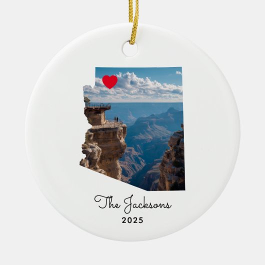 Arizona Road Trip Vakantie Foto Red Heart Keramisch Ornament (Voorkant)