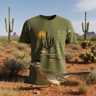 Arizona Roadrunner Woestijn Cactus T-shirt
