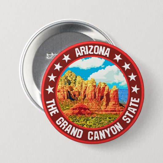 Arizona Ronde Button 7,6 Cm (Voorkant /achterkant)