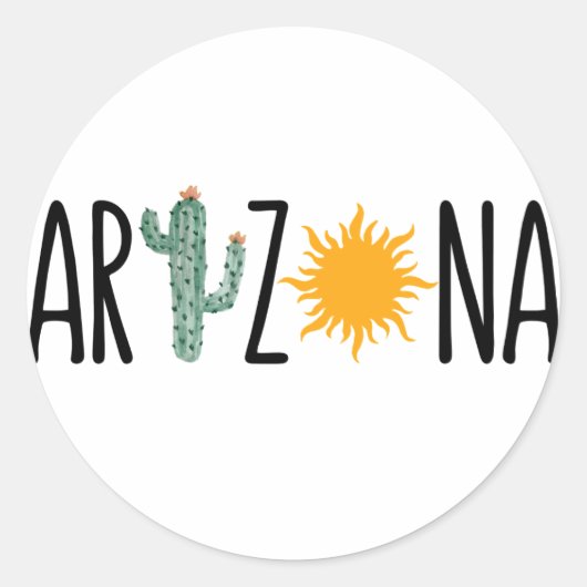 ARIZONA RONDE STICKER (Voorkant)