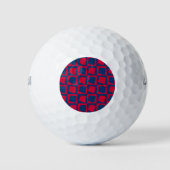 Arizona rood blauw patroon golfballen (Voorkant)