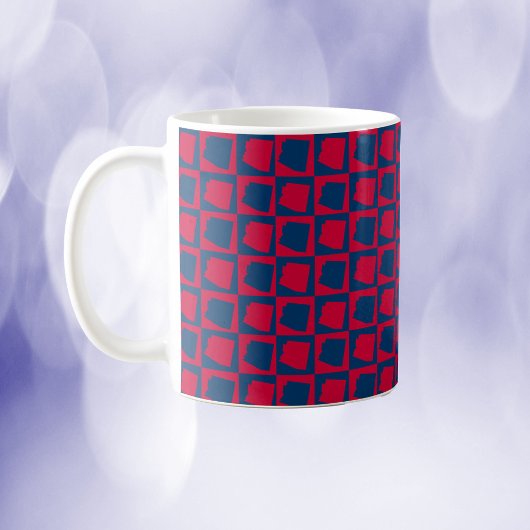 Arizona rood en blauw patroon koffiemok