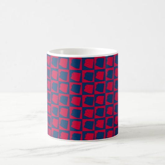 Arizona rood en blauw patroon koffiemok (Center)