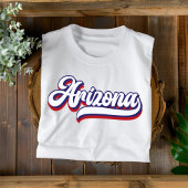 Arizona Rood Wit en Blauw  Script T-shirt