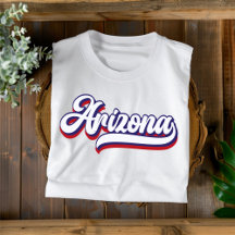 Arizona Rood Wit en Blauw  Script T-shirt