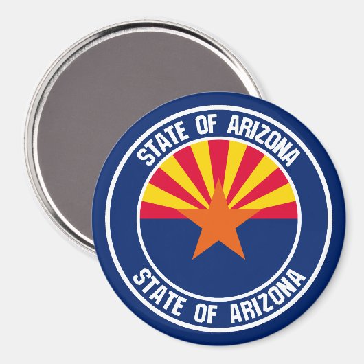 Arizona Round Emblem Magneet (Voorkant / Achterkant)