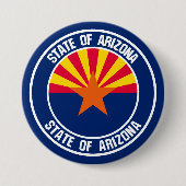 Arizona Round Emblem Ronde Button 7,6 Cm (Voorkant)