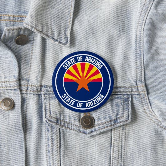 Arizona Round Emblem Ronde Button 7,6 Cm (In situ)