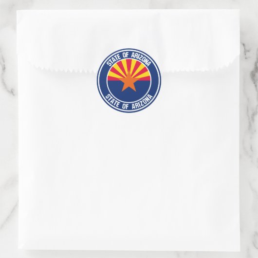 Arizona Round Emblem Ronde Sticker (Tas)